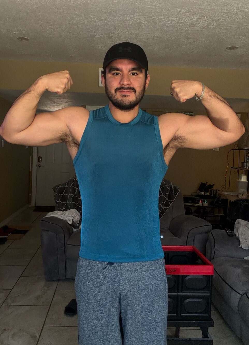 Andrew Christian Men's Blue Athletic Tank Top Size XL